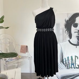 Dolce & Gabbana (D&G) one shouldered Grecian Goddess dress size 40.